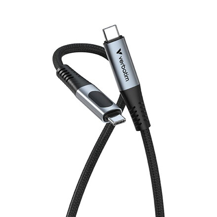 Verbatim USB kabel USB C samec - USB C samec, 100W, 1.2m, černý, box, 31848