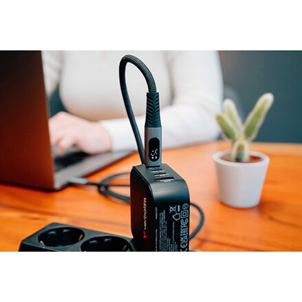 Verbatim USB kabel USB C samec - USB C samec, 100W, 1.2m, černý, box, 31848