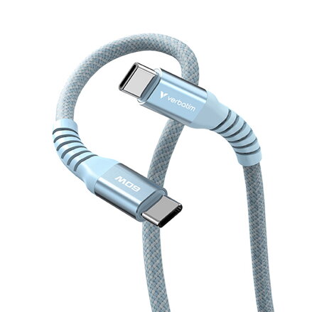 Verbatim USB kabel USB C samec - USB C samec, 60W, 1.2m, magnetický, modrý, box, 31852