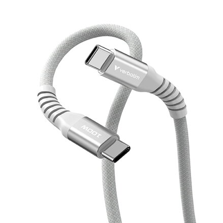 Verbatim USB kabel USB C samec - USB C samec, 100W, 1.2m, magnetický, šedý, box, 31854