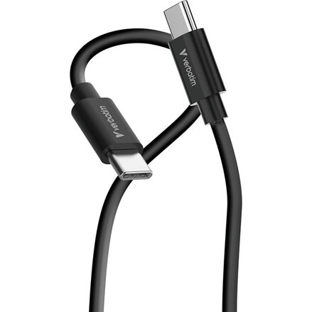 Verbatim USB kabel USB C samec - USB C samec, 60W, 1m, černo-bílá, box, 32391