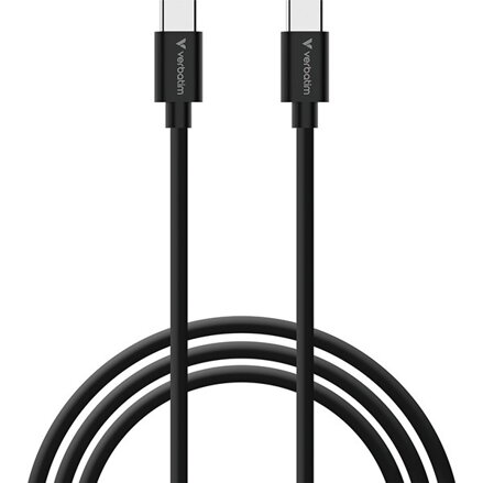 Verbatim USB kabel USB C samec - USB C samec, 60W, 1m, černo-bílá, box, 32391