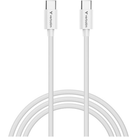 Verbatim USB kabel USB C samec - USB C samec, 60W, 1m, černo-bílá, box, 32391