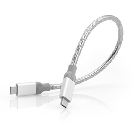 Verbatim USB kabel (3.1), USB C samec - USB C samec, 0.3m, stříbrný, box, 48867