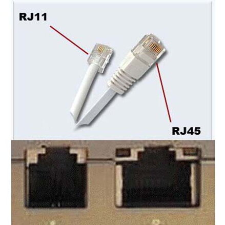 Telefonní kabel, RJ11 M-3m, plochý, černý, pro ADSL modem, economy
