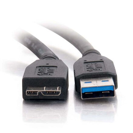 Kabel USB (3.0), USB A M- USB micro B M, 2m, černý