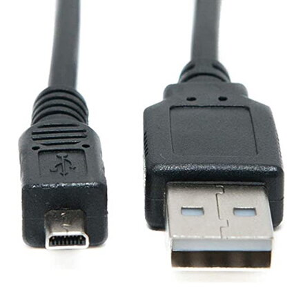 Kabel USB (2.0), USB A M- 8 pin M, 1.8m, černý, Logo, blistr, PANASONIC