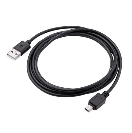 Kabel USB (2.0), USB A M- USB mini M (5 pin), 2m, černý, Logo, blistr