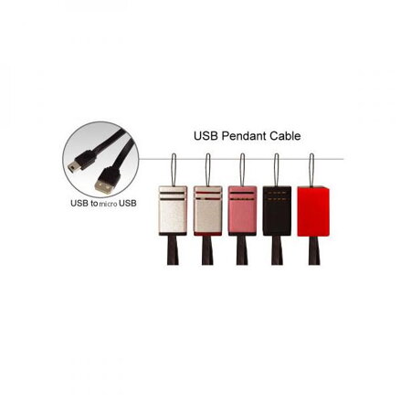 Kabel USB (2.0), USB A M- USB micro M, 0.3m, černý, Logo, poutko na mobil