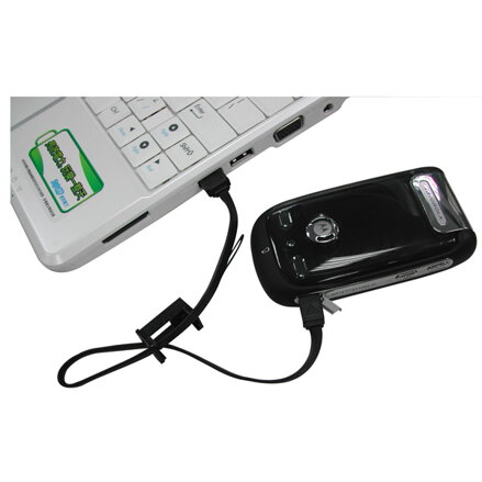 Logo USB kabel (2.0), USB A samec - microUSB samec, 0.3m, černý, blistr, poutko na fotoaparát/MP3 přehrávač