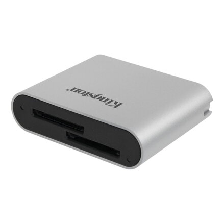 Kingston čtečka paměťových karet USB (3.2), Workflow Dual-Slot SDHC/SDXC UHS-II Card Reader, SD, externí, stříbrná