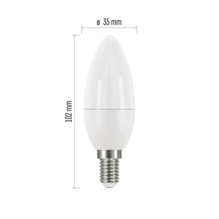 LED žárovka EMOS Lighting E14, 220-240V, 5W, 470lm, 2700k, teplá bílá, 30000h, Classic Candle 102x35x35mm-3pack
