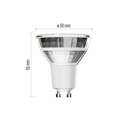 LED žárovka EMOS Lighting GU10, 230V, 3W, 345lm, 4000k, neutrální bílá, 30000h, Classic MR16 50X50X55mm