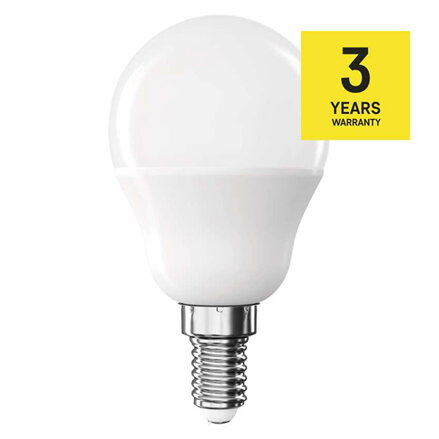 LED žárovka EMOS Lighting E14, 230V, 4.2W, 470lm, 4000k, neutrální bílá, 30000h, Mini Globe 45x45x82mm
