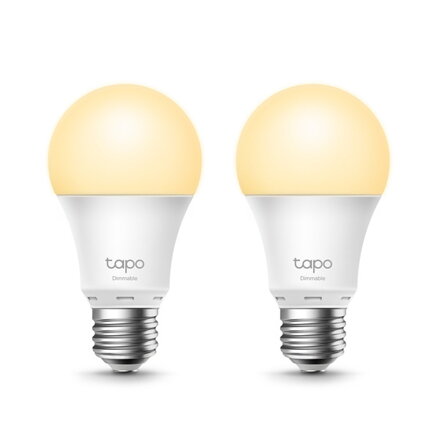 LED žárovka TP-LINK A27, 220-240V, 8.7W, 806lm, 2700k, teplá, 15000h, stmívatelná chytrá Wi-Fi žárovka, 2- pack