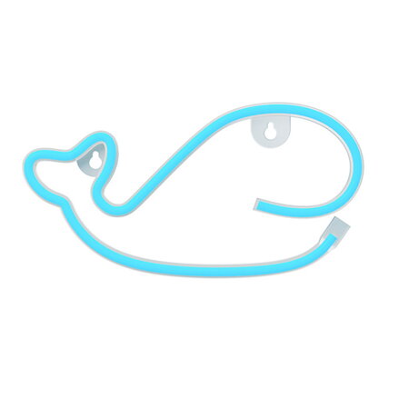 Neon LED Light WHALE blue Bat + USB FLNE19 Forever Light