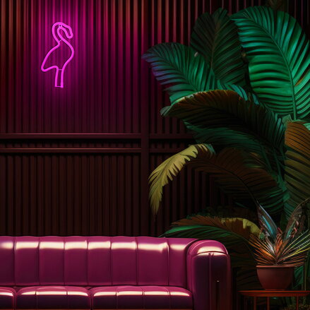 Neon LED Light Flamingo pink Bat + USB FLNE18 Forever Light