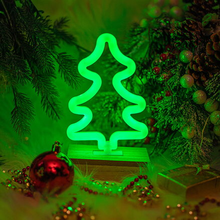 Neon Wood Stand LED TREE green FLNW03 Forever Light