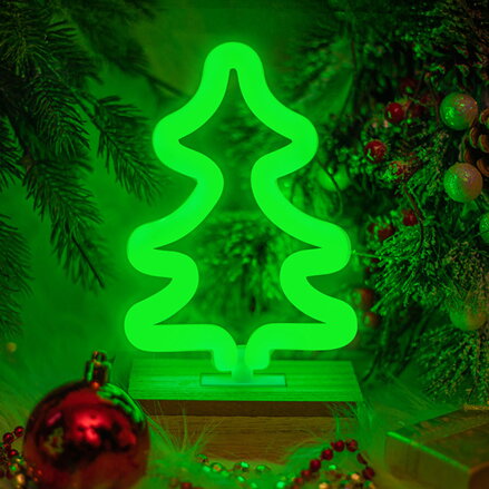 Neon Wood Stand LED TREE green FLNW03 Forever Light