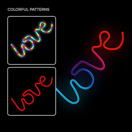 Neon LED RGB LOVE FLRN01 + RC Forever Light