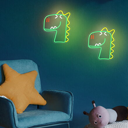 Neon PLEXI LED JURASSIC DINO green FLNJ02 Forever Light