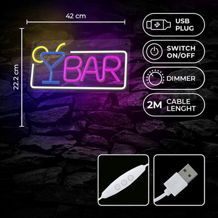 Neon PLEXI LED BAR multicolor FPNE01X Forever Light