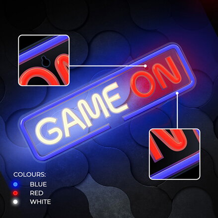 Neon PLEXI LED GAME ON multicolor FPNE23 Forever Light