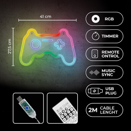 Neon LED RGB LOVE FLRN01 + RC Forever Light