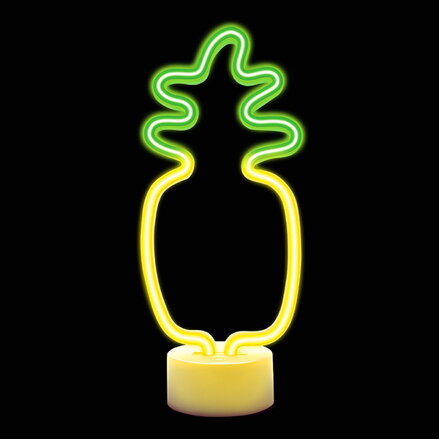 Neon LED on stand PINEAPPLE orange green USB-C FSC-12 Forever Light