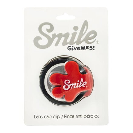 Smile klip na krytku objektivu Giveme5, červený, 16400