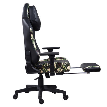 Herní křeslo Marvo CH-134, černé, odnímatelné polštářky, polohovatelné