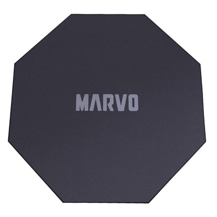 Herní, podložka pod křeslo, Marvo, GM02, 1100 x 1100 x 2 mm, černá, protiskluzová