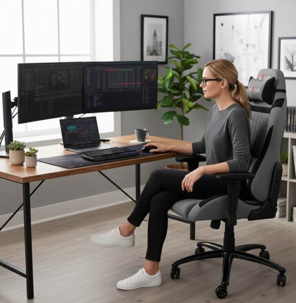 Herní křeslo Red Fighter C3, šedé, odnímatelné polštářky Herní křeslo Red Fighter C3, šedé, odnímatelné polštářky