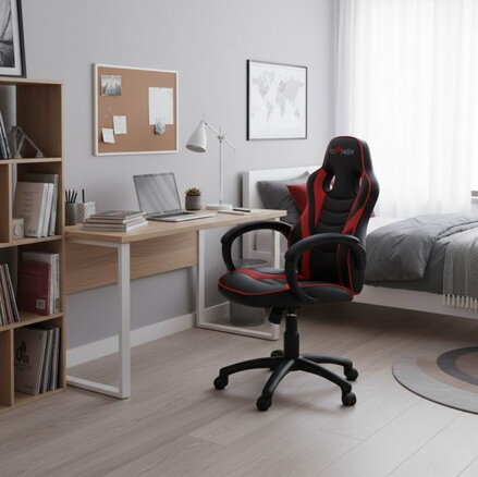 Dětské herní křeslo Red Fighter C6, černo-červené