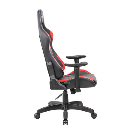 Herní křeslo Red Fighter C8, černé, odnímatelné polštářky, RGB podsvícení