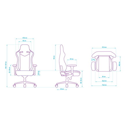 Herní křeslo Ultradesk Throne, černé