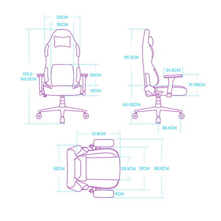 Herní židle Ultradesk OVERLORD, černá