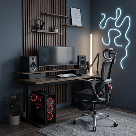 Ultradesk INNOVATOR Kancelářské ergonomické křeslo, černé