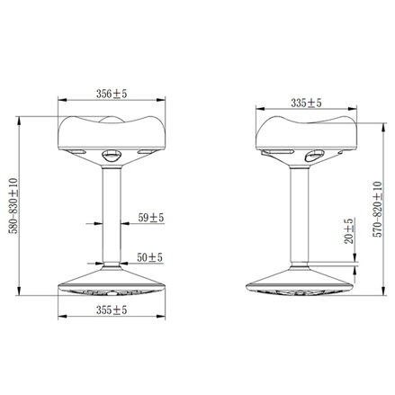 Powerton ERGO BALANC Kancelářská ergonomická stolička, šedá