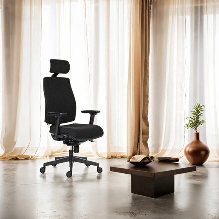 Powerton Kancelářské ergonomické křeslo Jana, Černé