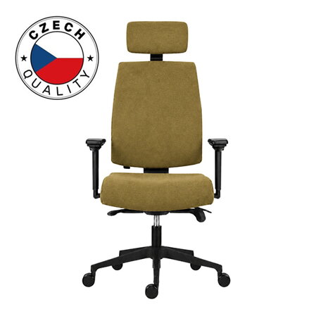 Powerton ERGO JANA Kancelářské ergonomické křeslo, žlutá