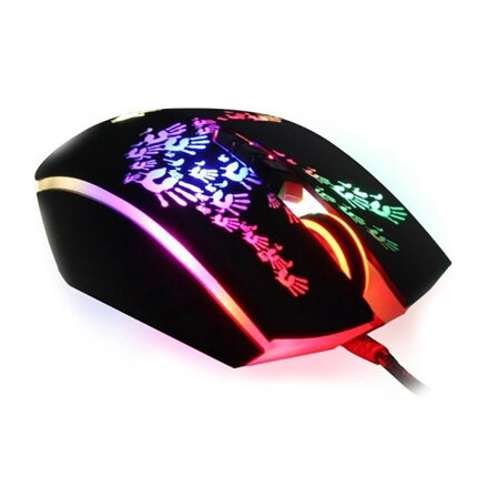 A4tech Myš BLOODY A60A, 4000DPI, optická, 8tl., drátová USB, color, herní, RGB podsvícení