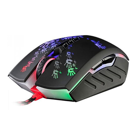 A4tech Myš BLOODY A60A, 4000DPI, optická, 8tl., drátová USB, color, herní, RGB podsvícení