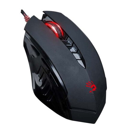 A4tech Myš Bloody V8A, 3200DPI, optická, 7tl., 1 kolečko, drátová USB, černá, herní, CORE 3, paměť 160kB