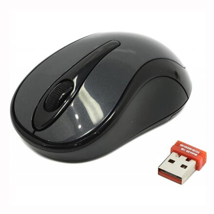 A4tech Myš G3-280N, 1000DPI, 2.4 [GHz], optická, 3tl., 1 kolečko, bezdrátová, černá, 1 ks AA, klasická, V-Track