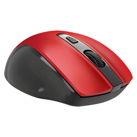 Defender Myš PRIME MB-053, 1600DPI, 2.4 [GHz], optická, 6tl., bezdrátová, červená, 1 ks AA, nanopřijímač, tichá