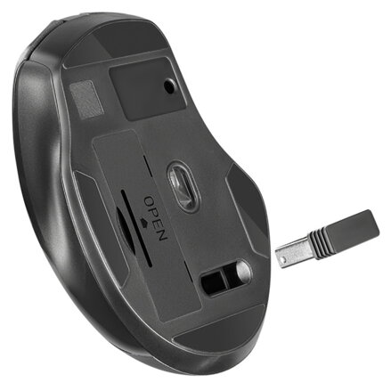 Defender Myš PRIME MB-053, 1600DPI, 2.4 [GHz], optická, 6tl., bezdrátová, černá, 1 ks AA, nanopřijímač, tichá
