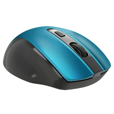 Defender Myš PRIME MB-053, 1600DPI, 2.4 [GHz], optická, 6tl., bezdrátová, tyrkysová, 1 ks AA, nanopřijímač, tichá