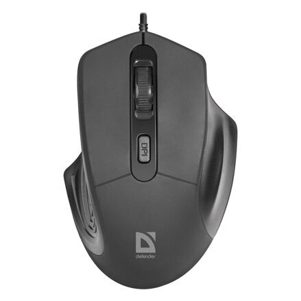 Defender Myš Datum MB-347, 1600DPI, optická, 4tl., 1 kolečko, drátová USB, černá, kancelářská