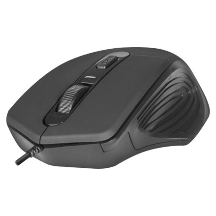 Defender Myš Datum MB-347, 1600DPI, optická, 4tl., 1 kolečko, drátová USB, černá, kancelářská
